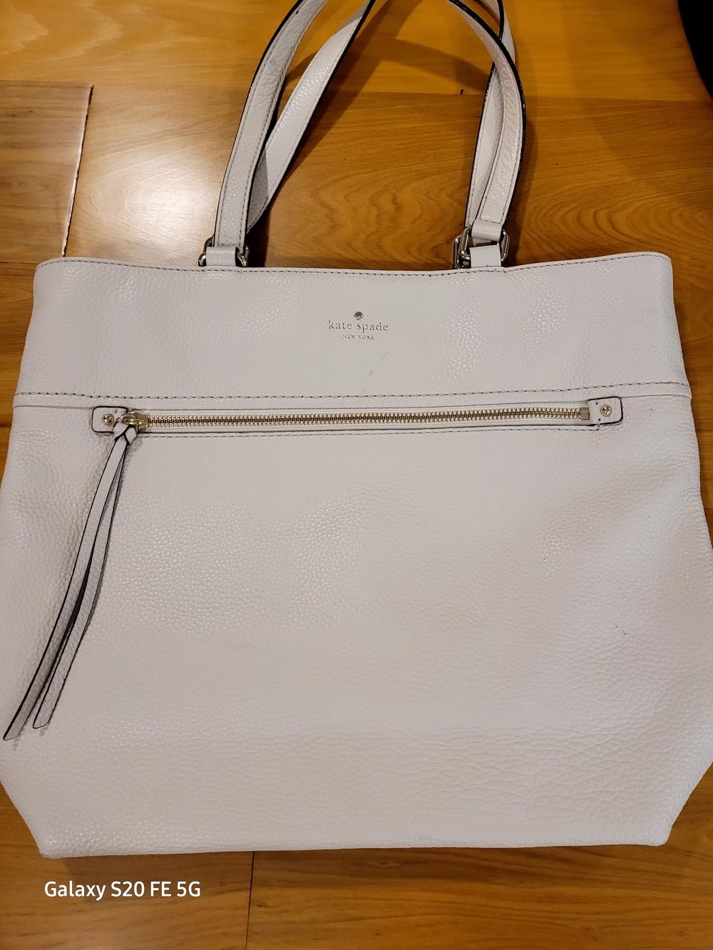 Kate Spade Off White Leather Tote Bag